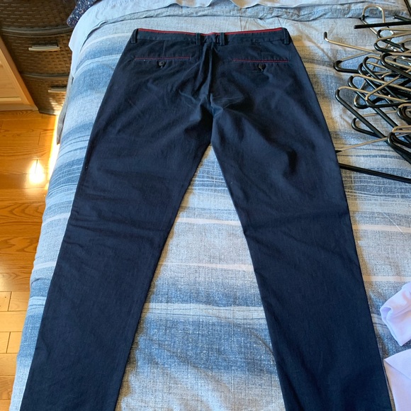 T.R PREMIUM NAVY DRESS PANTS SIZE 30 - Picture 2 of 3